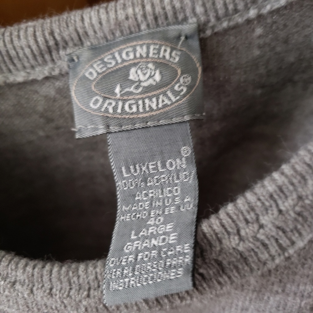 *final*Large Short sleeve Gray sweater - Picture 3 of 3